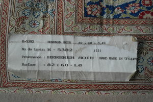 Hereke_tapijt_attest_oorsprong